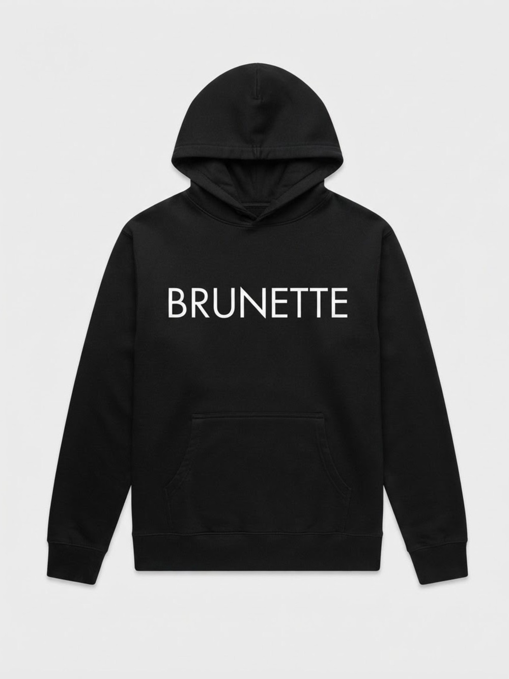 Brunette The Label Black Pullover Hoodie Sweatshirt "Brunette" Logo Size S/M